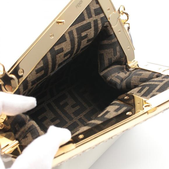 Fendi First Small Shoulder Bag Python Leather White - Picture 3 of 8